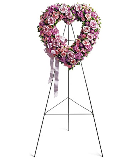 garden heart sympathy flower wreath to boston