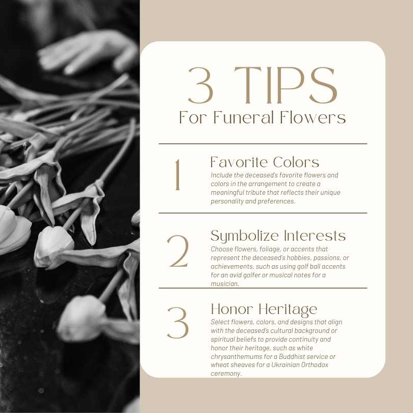 3 tips for funeral flowers
