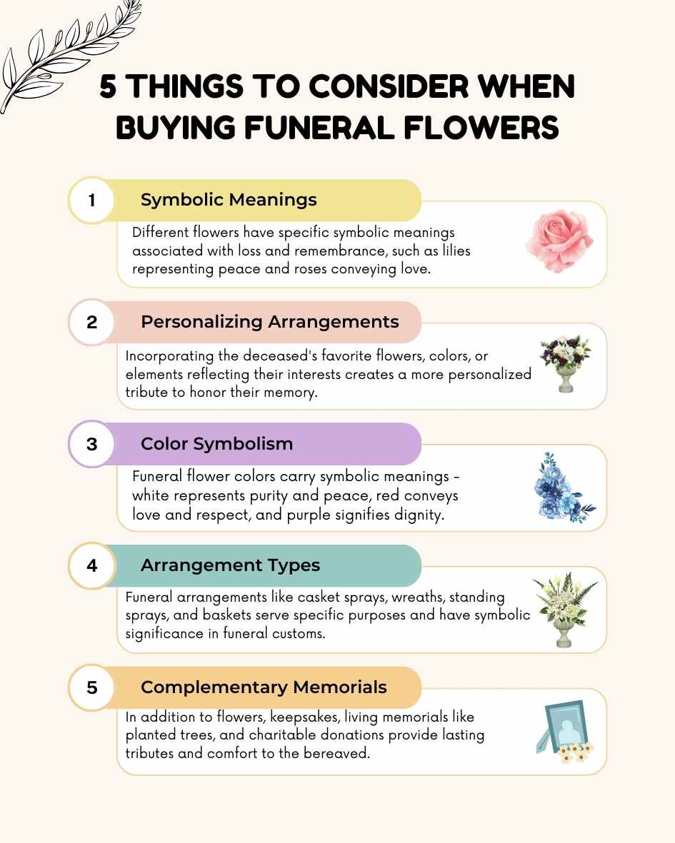 5 things to consider when buying funeral flowers